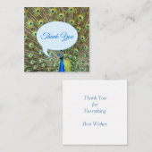 美しい威厳のある孔雀ありがとう ノートカード (正面/裏面)