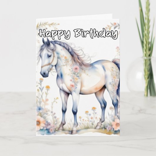 美しい威厳のある馬 カード (正面)