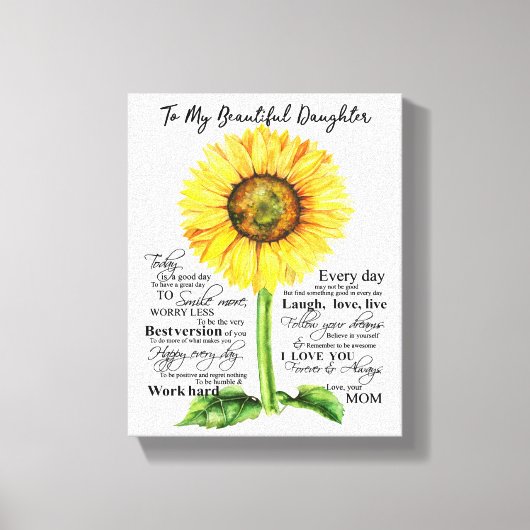 美しい娘に キャンバスプリント (正面)