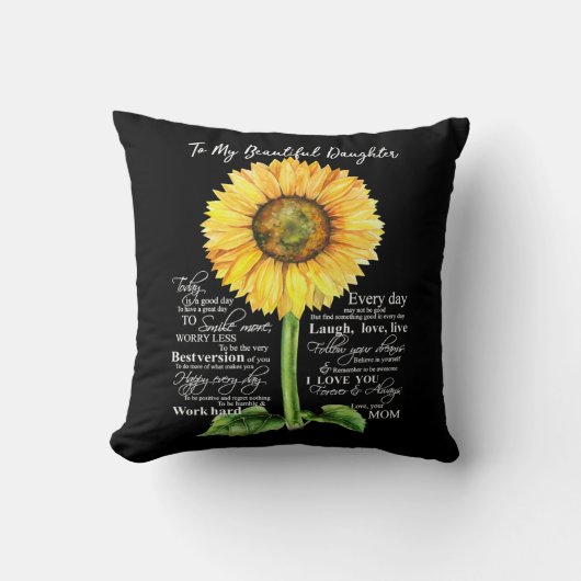 美しい娘に クッション (正面)