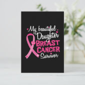 美しい娘の乳がん生存者ママパパ カード (スタンド正面)