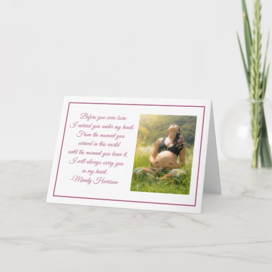 美しい娘の誕生日カスタム写真:母さん カード (正面)