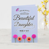 美しい娘よ、心も外見も！カード カード (黄色い花)