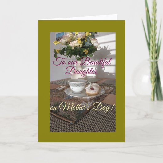 美しい娘ハッピーマザーズデイカード カード (正面)