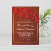 美しい婚約パーティ招待状 招待状 (スタンド正面)