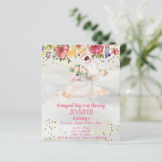 美しい子供の金ゴールドユニコーンペガサス予算 (スタンド正面)