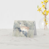 美しい子犬 – グリーティ空白のングカード カード (黄色い花)