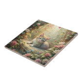 美しい子猫のバラガーデン(シャビーシック) タイル (側面)