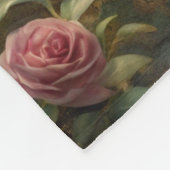 美しい子猫のバラガーデン（シャビーシック） フリースブランケット (角)