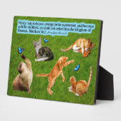 美しい子猫の聖書プレート マタイ 18:3 フォトプラーク (側面)