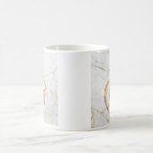 美しい子猫ハートオーナメント大理石コーヒーマグ コーヒーマグカップ (中央)
