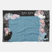 美しい子猫バラガーデン2020カレンダータオル キッチンタオル (横)