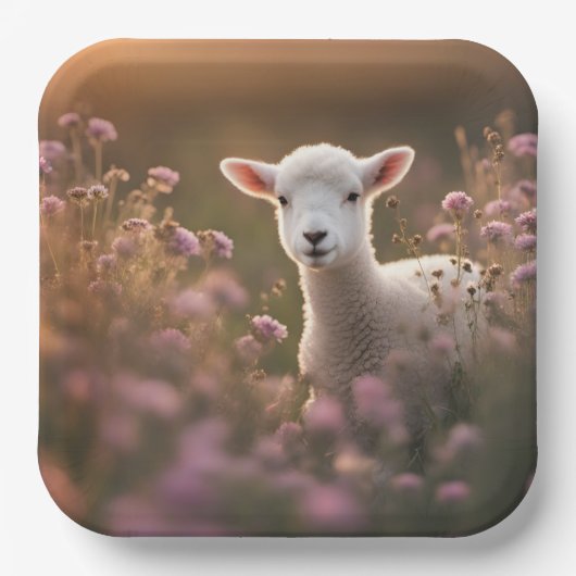 美しい子羊 ペーパープレート (正面)