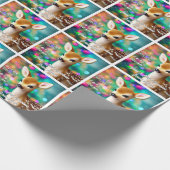 美しい子鹿の初めてのクリスマス ラッピングペーパー (角)