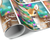 美しい子鹿の初めてのクリスマス ラッピングペーパー (ロールコーナー)