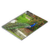 美しい孔雀および花のノート ノートブック (左側)