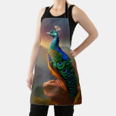 美しい孔雀が日を迎える エプロン (インサイチュ)