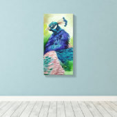 美しい孔雀のアート キャンバスプリント (インサイチュ (ウッドフロア))