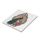 美しい孔雀のパーソナライズされた芸術 タイル (側面)