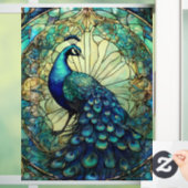 美しい孔雀の窓が貼り付く ウィンドウサイン (ホーム)