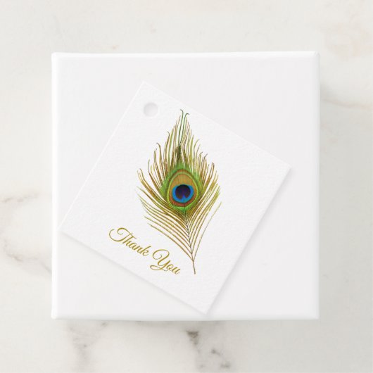 美しい孔雀の羽ありがとう フェイバータグ (インサイチュ)