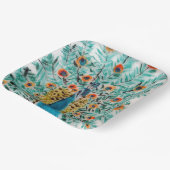 美しい孔雀の羽の孔雀 ペーパープレート (傾斜あり)