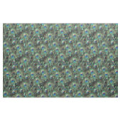 美しい孔雀の羽の青緑のアニマルプリント ファブリック (ヤード)