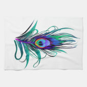 美しい孔雀の羽 キッチンタオル (横)