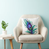 美しい孔雀の羽 クッション (椅子)