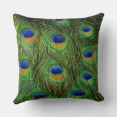 美しい孔雀の羽 クッション (裏面)