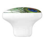美しい孔雀の羽 セラミックノブ (側面)
