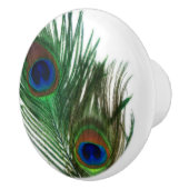 美しい孔雀の羽 セラミックノブ (右)