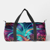 美しい孔雀の羽 ダッフルバッグ (正面)