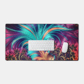 美しい孔雀の羽 デスクマット (キーボード&マウス)