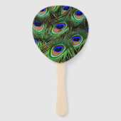 美しい孔雀の羽 ハンドファン (裏面)