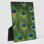 美しい孔雀の羽 フォトプラーク (側面)