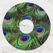 美しい孔雀の羽 ワイングラスタグ (裏面)