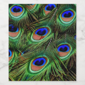 美しい孔雀の羽 ワインラベル (シングルラベル)