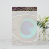 美しい孔雀の羽 便箋 (スタンド正面)