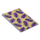 美しい孔雀の装飾のシームレスなパターン ノートブック (右側)