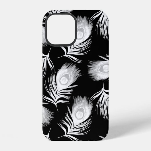 美しい孔雀の飾り目のない模様 iPhoneケース (裏面)