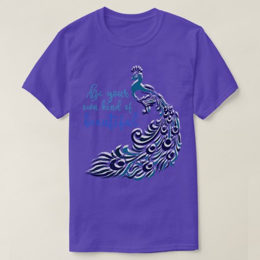 美しい孔雀の鳥の動物の孔雀 Tシャツ (デザイン正面)