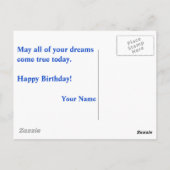 美しい孔雀カスタマイズ可能な誕生日はがき ポストカード (裏面)