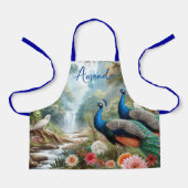 美しい孔雀ガールズクラフト エプロン (正面)