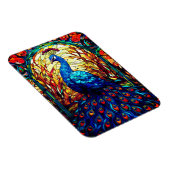 美しい孔雀ステンドグラス野生生物アート マグネット (右側)