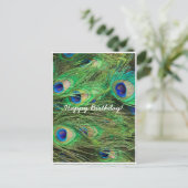 美しい孔雀 オーダーメイド ポストカード (スタンド正面)