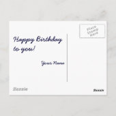 美しい孔雀 オーダーメイド ポストカード (裏面)