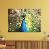 美しい孔雀 キャンバスプリント (インサイチュ (リビング))