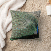 美しい孔雀 クッション (ブランケット)