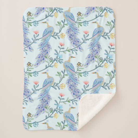 美しい孔雀 シェルパブランケット (正面)